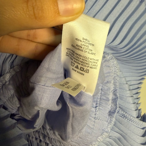 Express Light Blue‎ Ruffle Sleeveless Top NWT Size XS - Picture 4 of 4